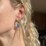 Leaf med blå chalcedon