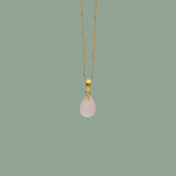 Simple NECKLACE rosakvarts