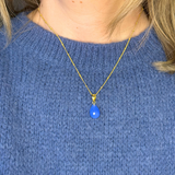 Simple NECKLACE blå chalcedon