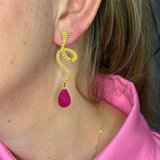 Snake med pink chalcedon